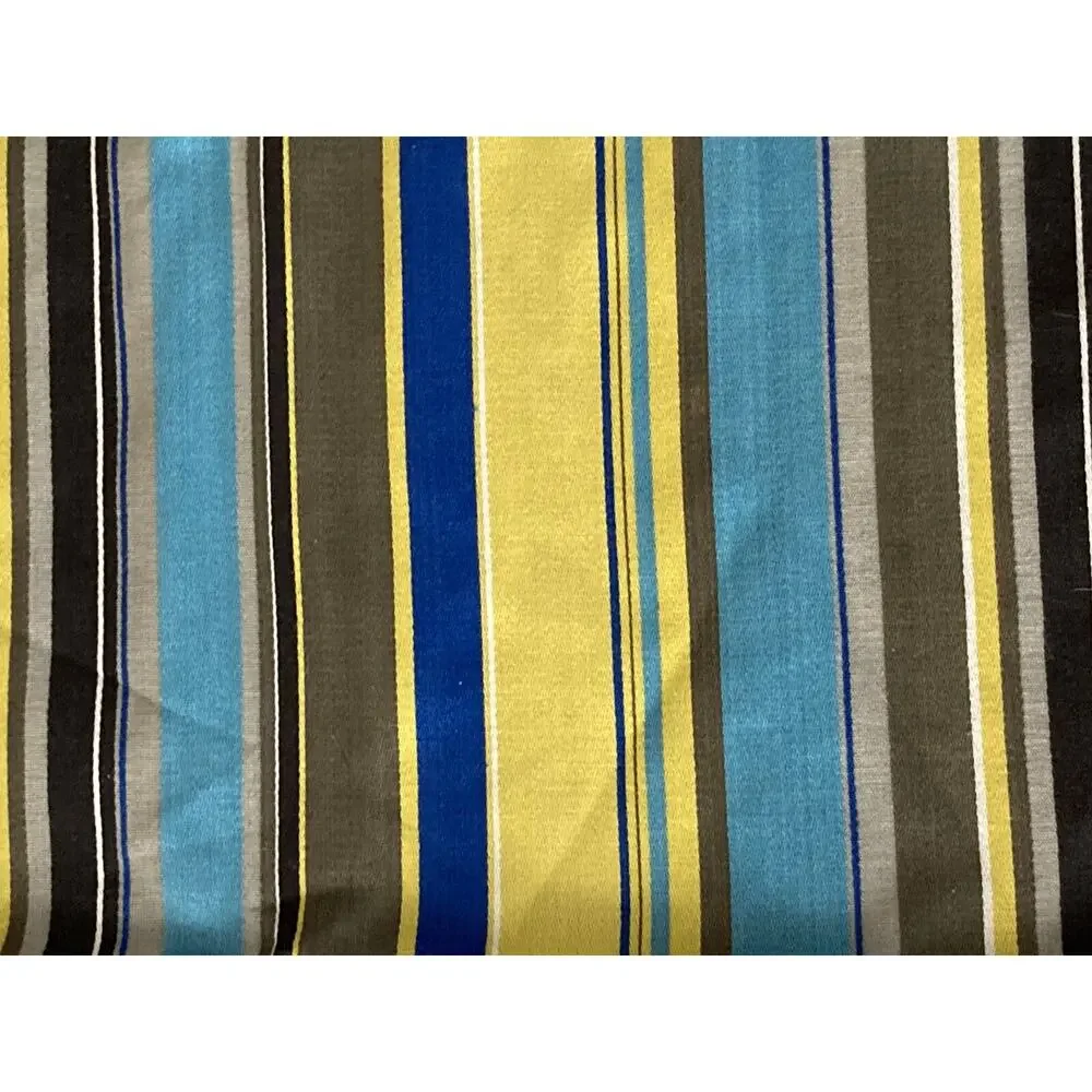 CB2 Crate & Barrel Azure Multi Stripe Pillow Cover • 23 x 23”• Square Cotton